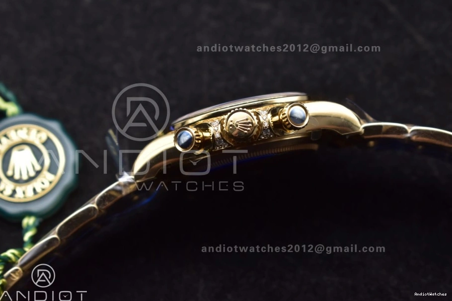 1:1 YG SH Edition Timeless on Rainbow Black 116598RBOW 779 Best Diamonds Dial Daytona Bracelet ZF 1006